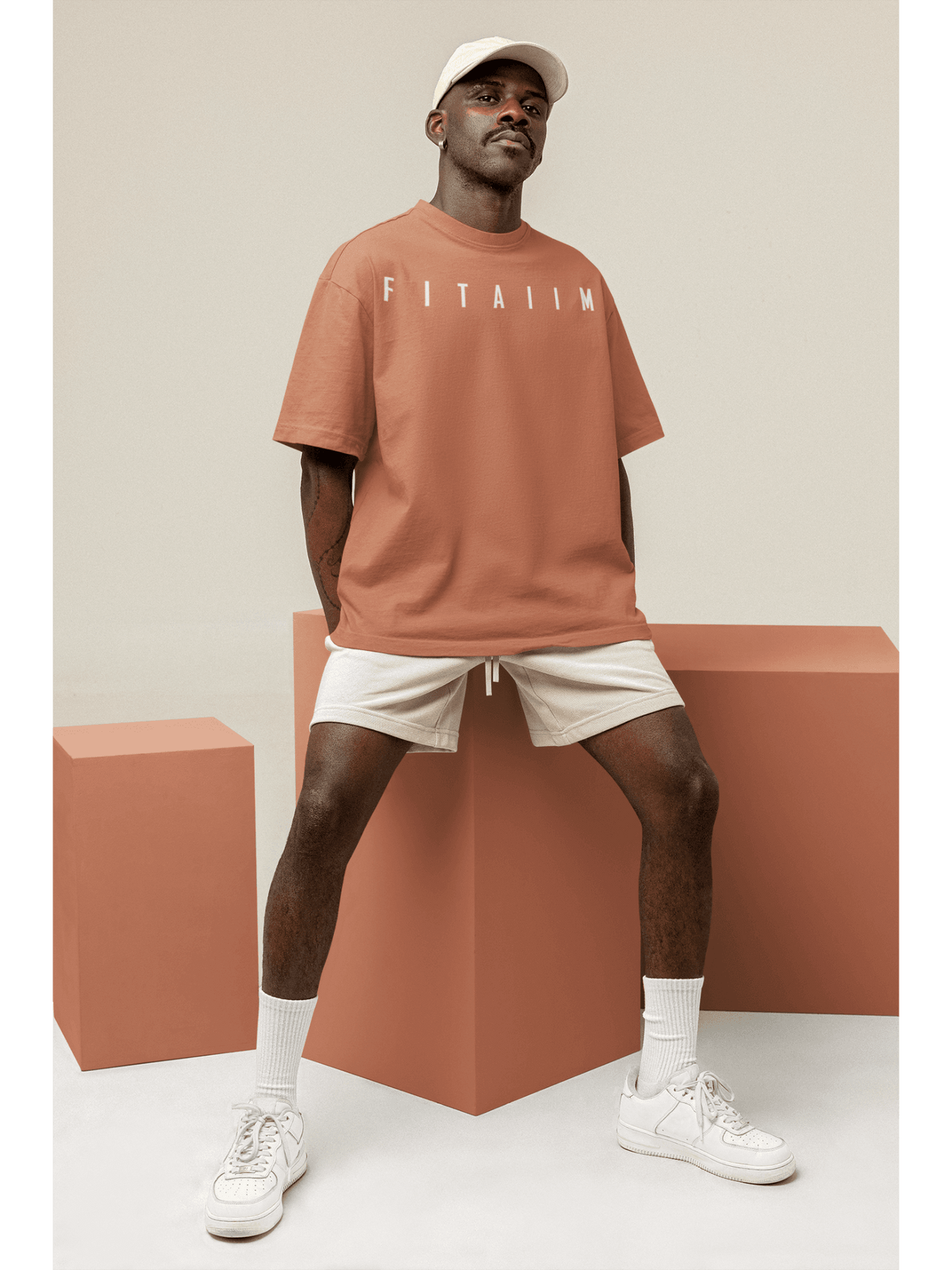 Essential Oversized T-Shirt Coral - Fitaiim