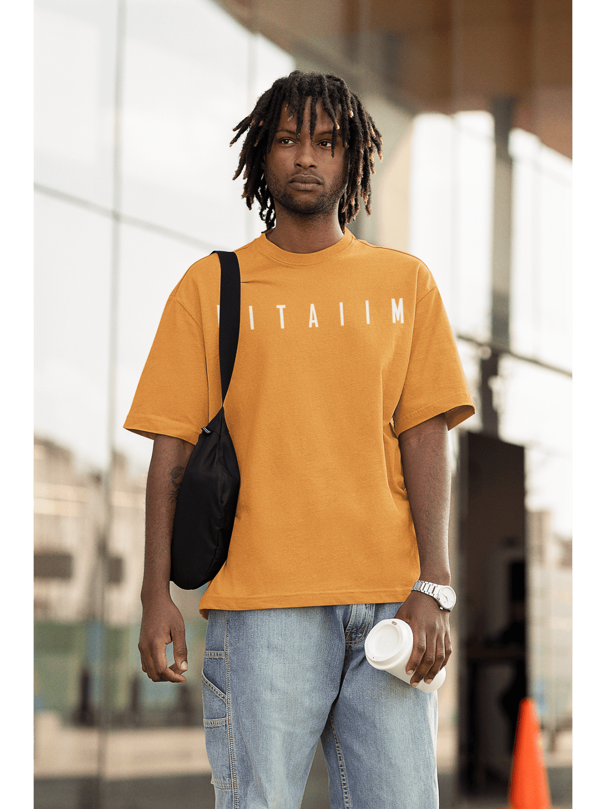 Essential Oversized T-Shirt Golden Yellow - Fitaiim