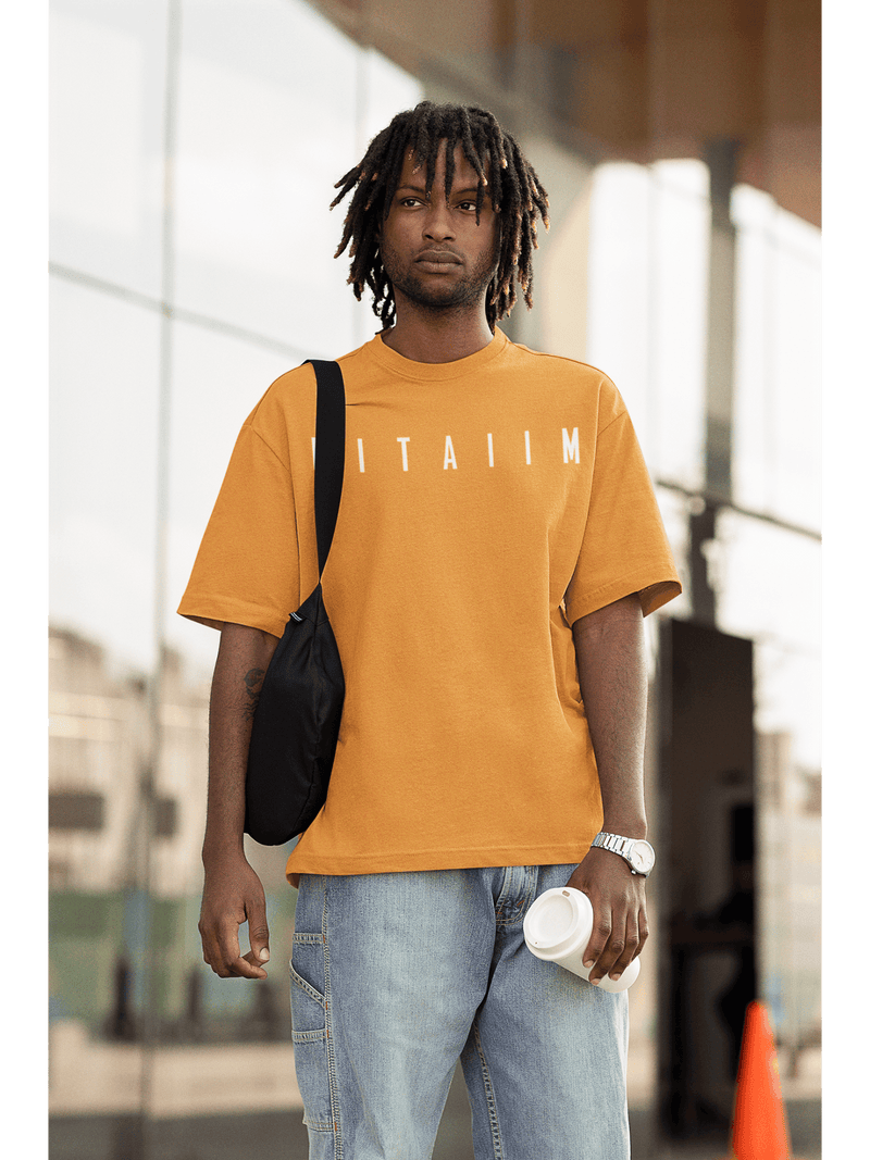 Essential Oversized T-Shirt Golden Yellow - Fitaiim