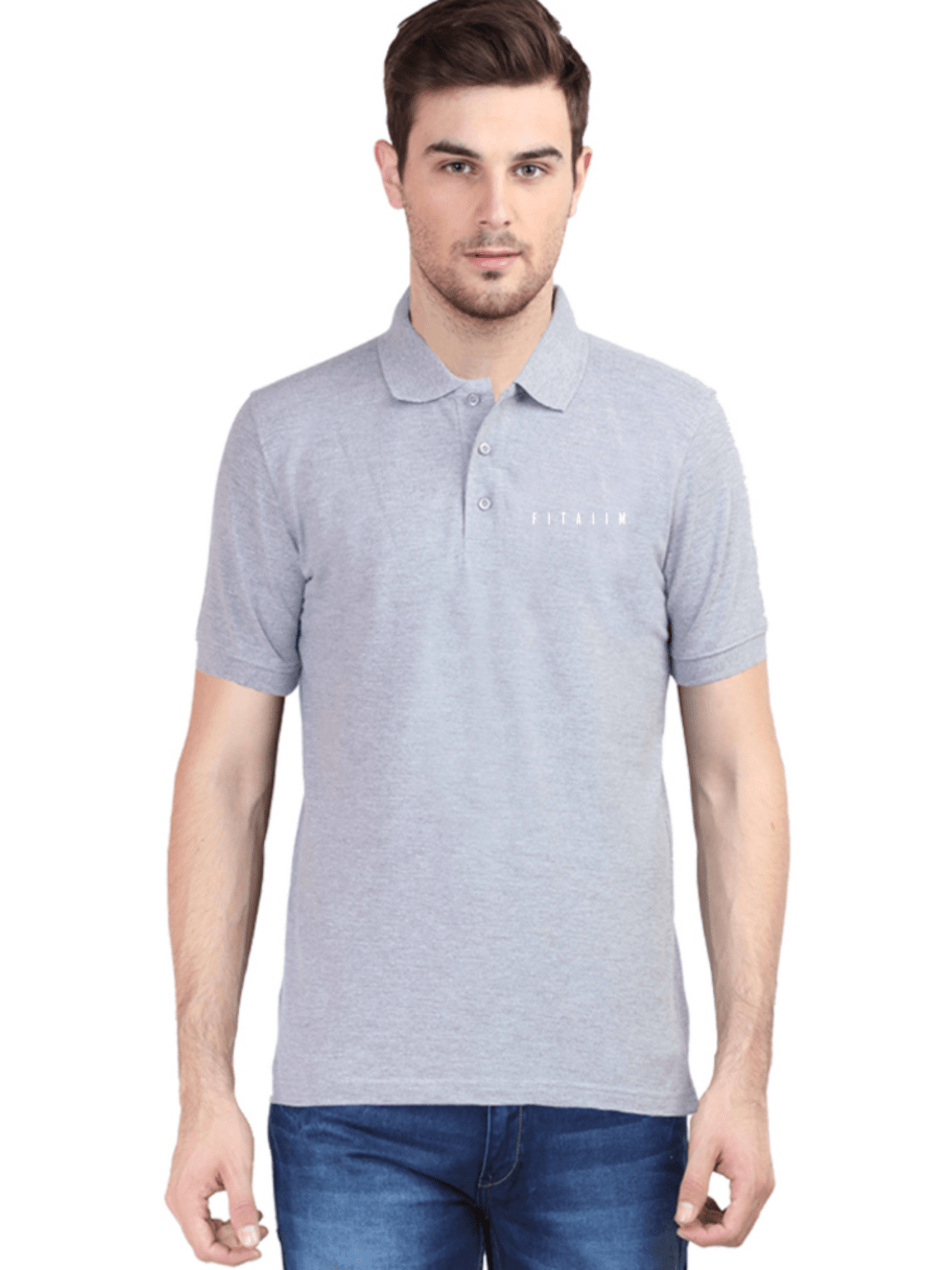 Essential Polo T-Shirt Grey - Fitaiim