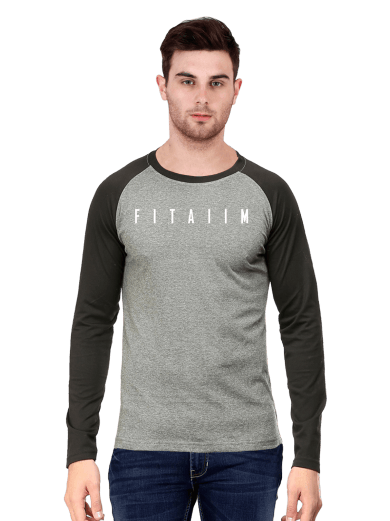 Essential Raglan Full Sleeve T-Shirt Grey - Fitaiim