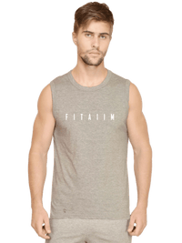 Essential Round Neck Sleeveless Tank Grey - Fitaiim