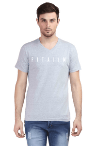 Essential V-Neck T-shirt Grey - Fitaiim