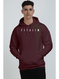 Essential Oversized Hoodie Sweatshirt Maroon - Fitaiim