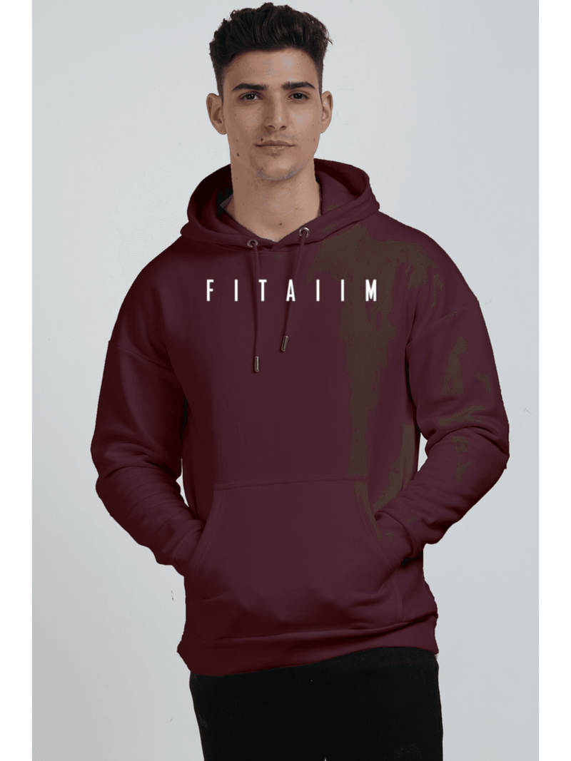 Essential Oversized Hoodie Sweatshirt Maroon - Fitaiim