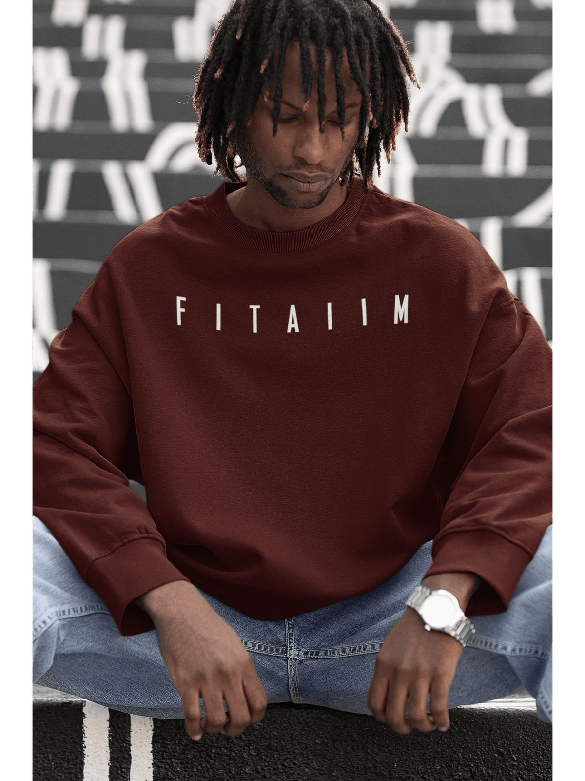 Essential Oversized Sweatshirt Maroon - Fitaiim