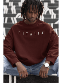 Essential Oversized Sweatshirt Maroon - Fitaiim