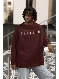 Essential Oversized Sweatshirt Maroon - Fitaiim