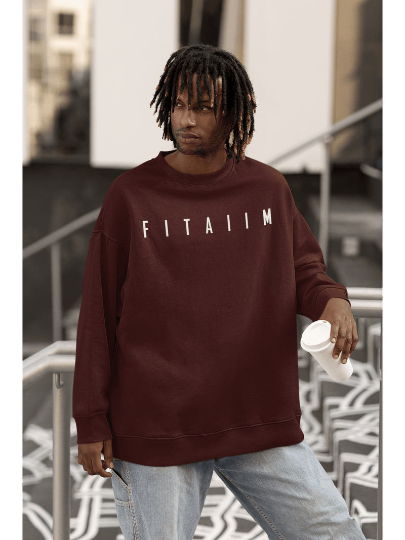 Essential Oversized Sweatshirt Maroon - Fitaiim