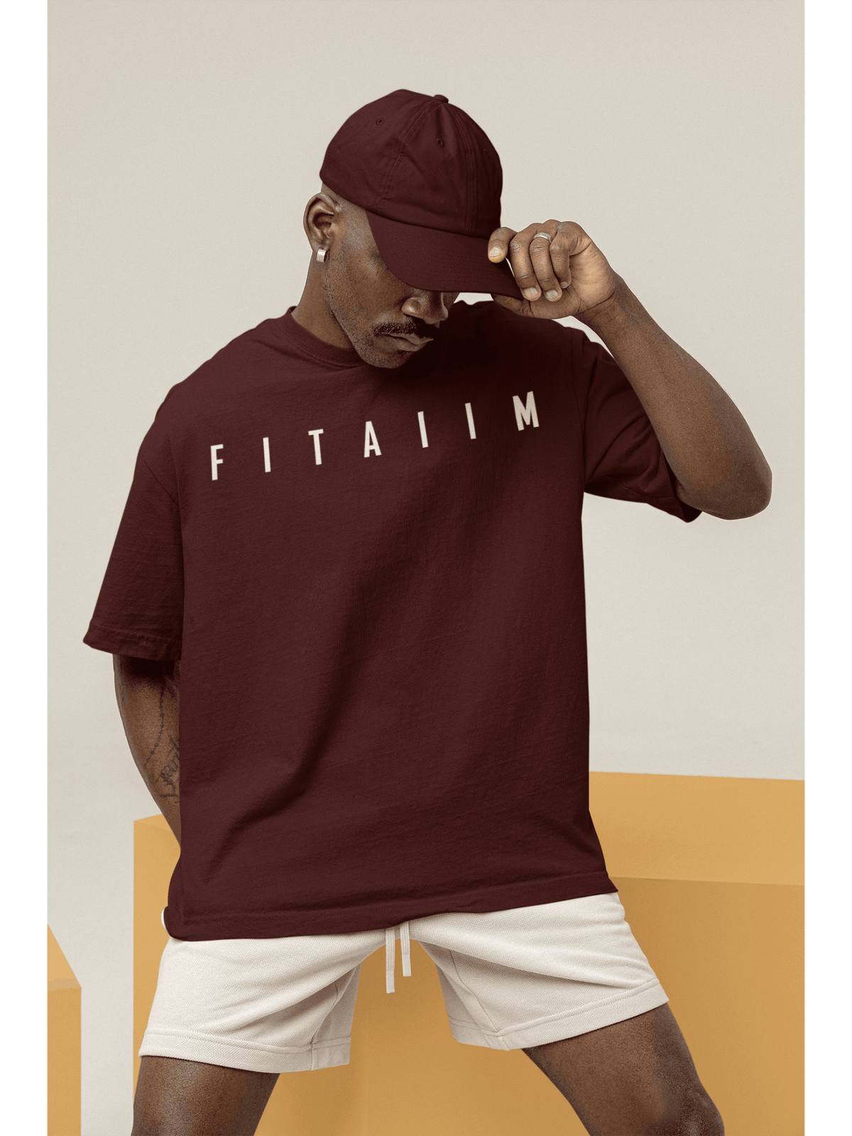 Essential Oversized T-Shirt Maroon - Fitaiim