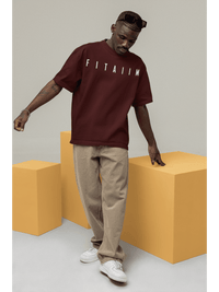 Essential Oversized T-Shirt Maroon - Fitaiim