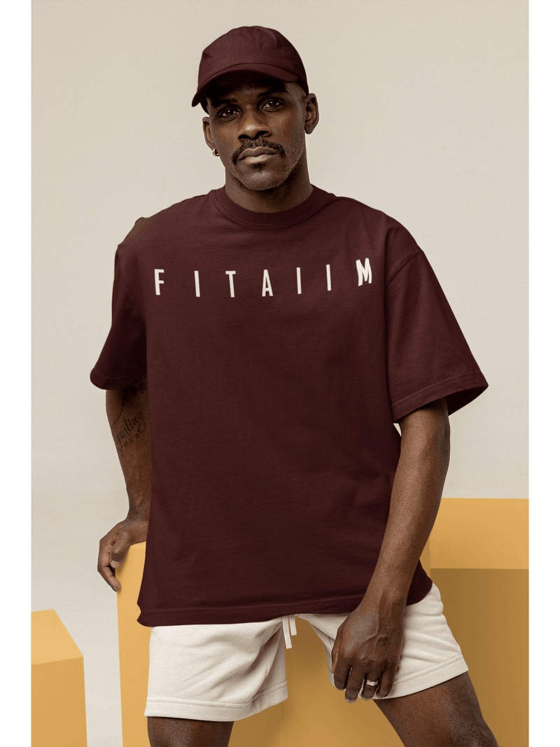 Essential Oversized T-Shirt Maroon - Fitaiim