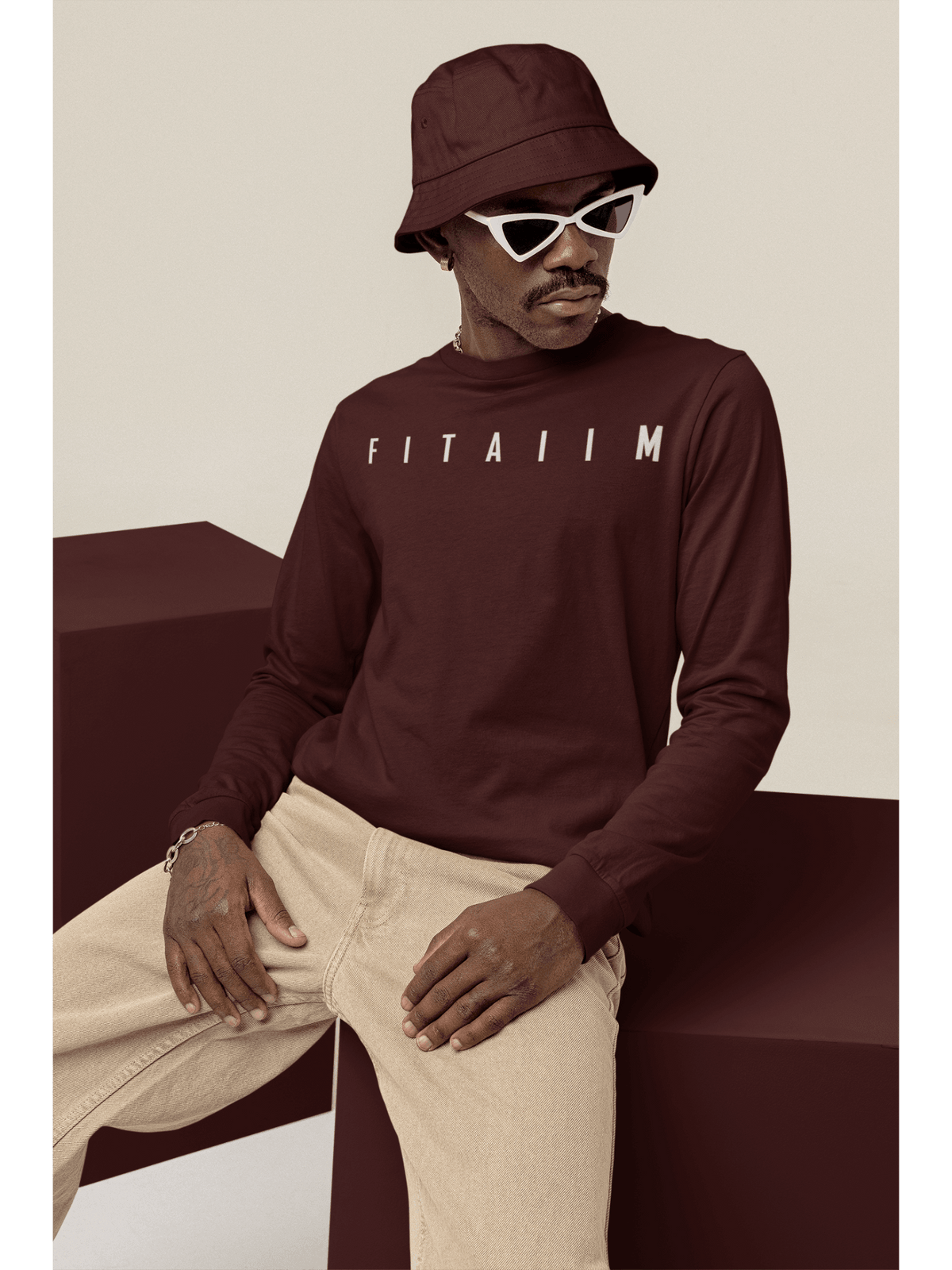 Essential Round Neck Full Sleeve T-Shirt Maroon - Fitaiim