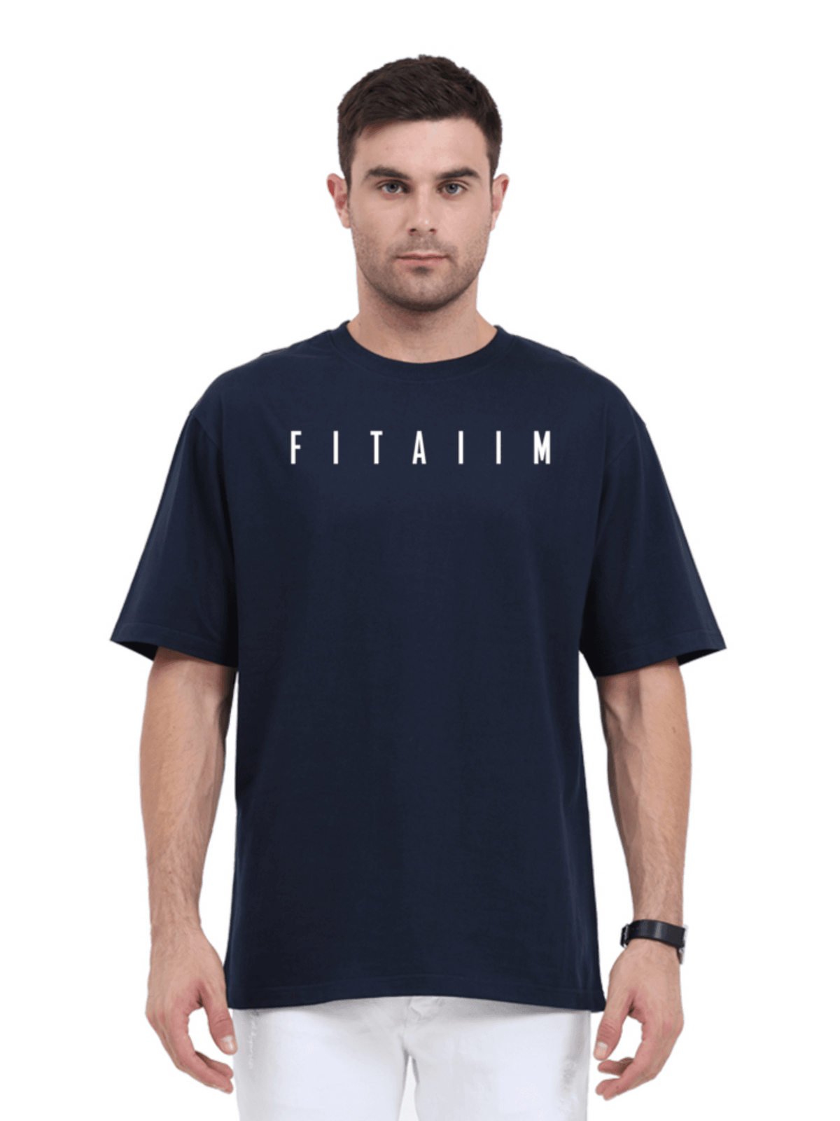 Essential Oversized T-Shirt Navy Blue - Fitaiim