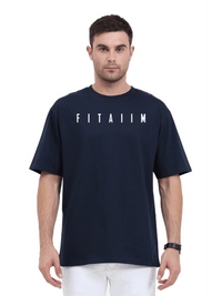 Essential Oversized T-Shirt Navy Blue - Fitaiim