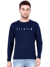 Essential Round Neck Full Sleeve T-Shirt Navy Blue - Fitaiim