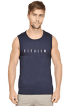 Essential Round Neck Sleeveless Tank Navy Blue - Fitaiim