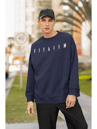 Essential Oversized Sweatshirt Navy Blue - Fitaiim