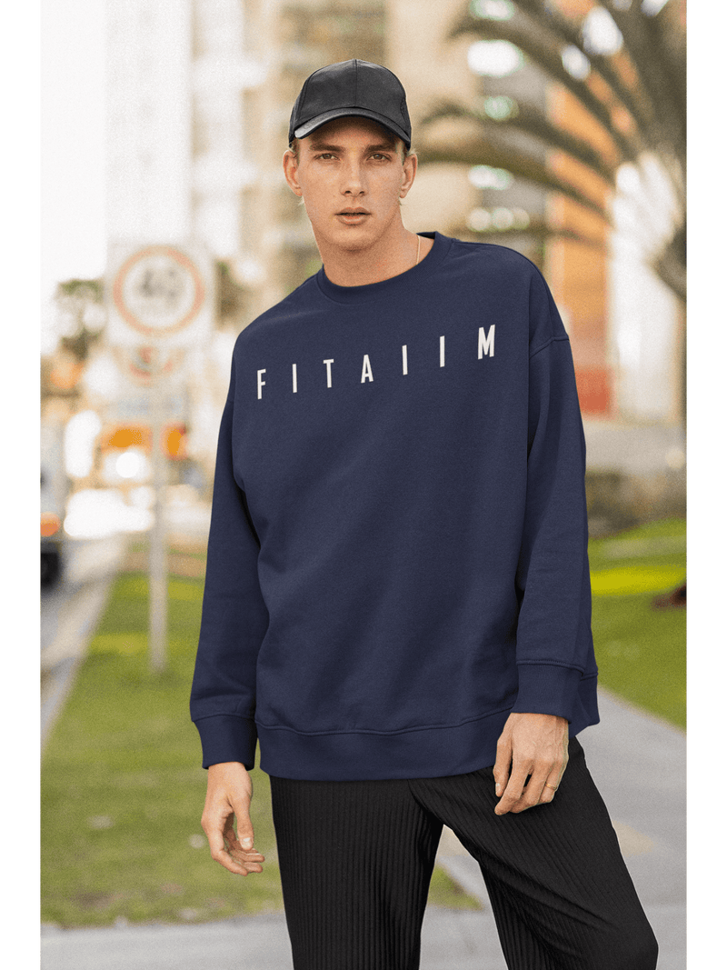 Essential Oversized Sweatshirt Navy Blue - Fitaiim