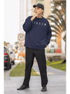 Essential Oversized Sweatshirt Navy Blue - Fitaiim
