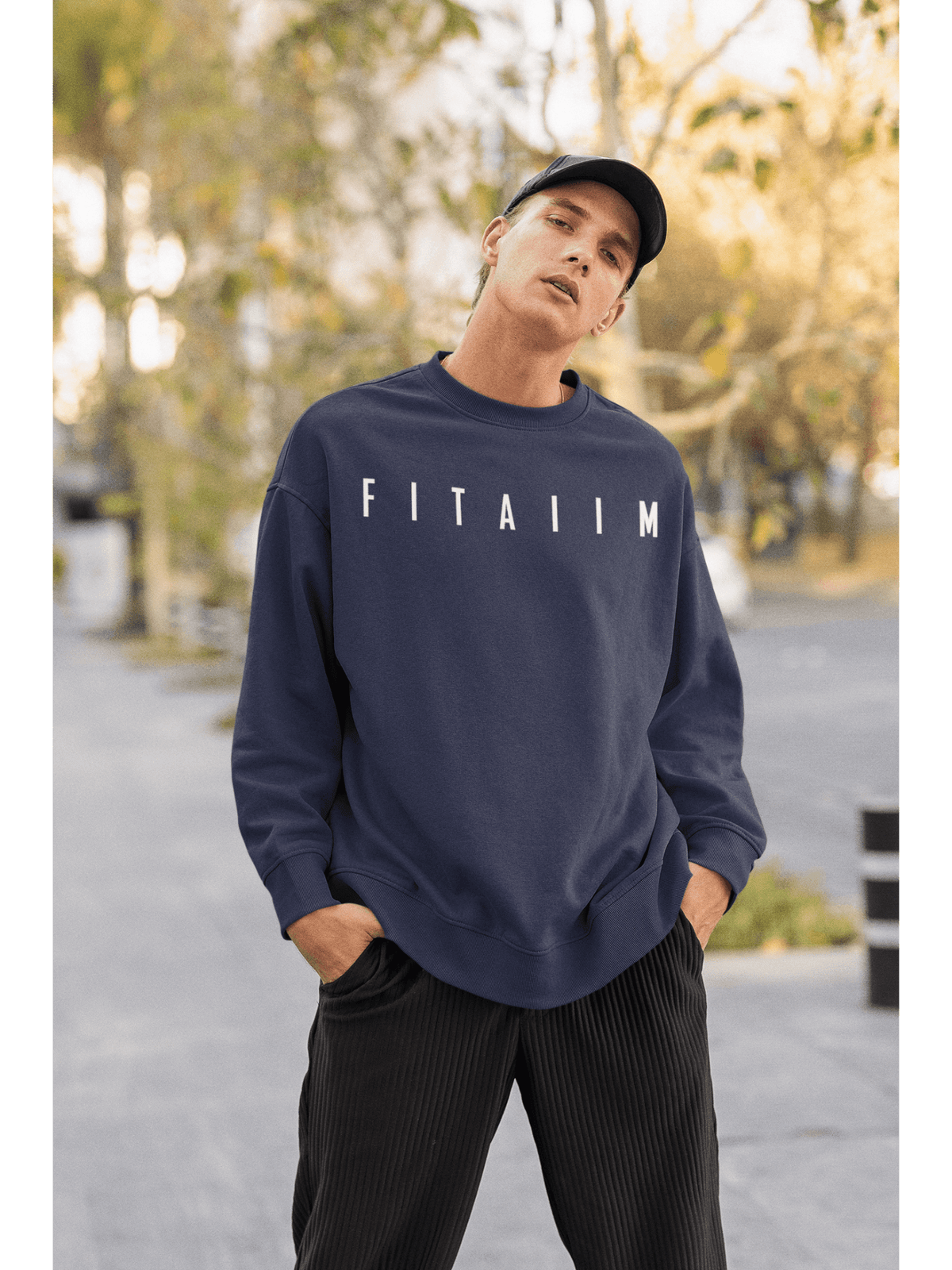 Essential Oversized Sweatshirt Navy Blue - Fitaiim