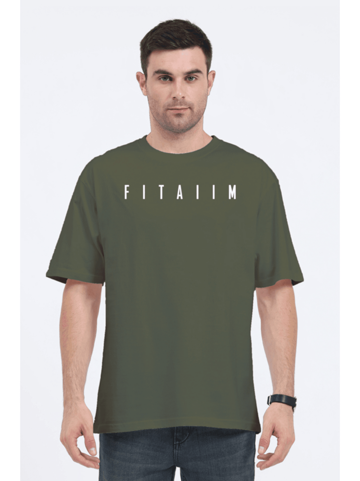 Essential Oversized T-Shirt Olive Green - Fitaiim