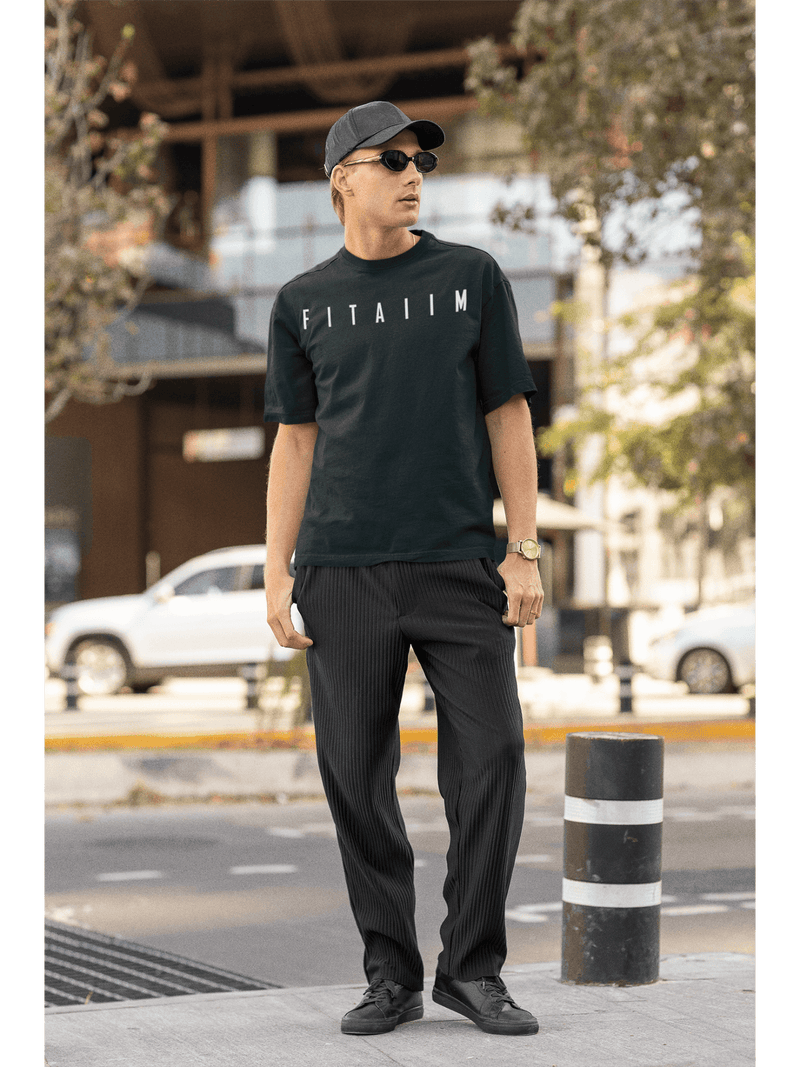 Essential Oversized T-Shirt Petrol Blue - Fitaiim