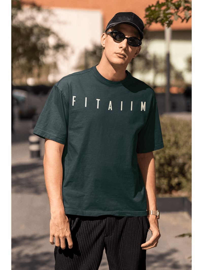 Essential Oversized T-Shirt Petrol Blue - Fitaiim
