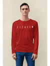 Essential Round Neck Full Sleeve T-Shirt Red - Fitaiim