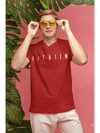 Essential V-Neck T-shirt Red - Fitaiim
