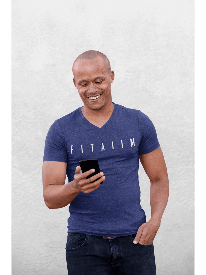 Essential V-Neck T-shirt Royal Blue - Fitaiim