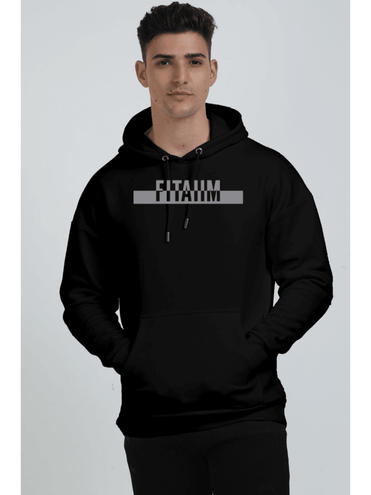 Power Oversized Hoodie Sweatshirt Black - Fitaiim