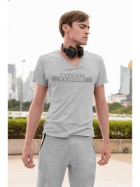 Power V-Neck T-shirt Grey - Fitaiim
