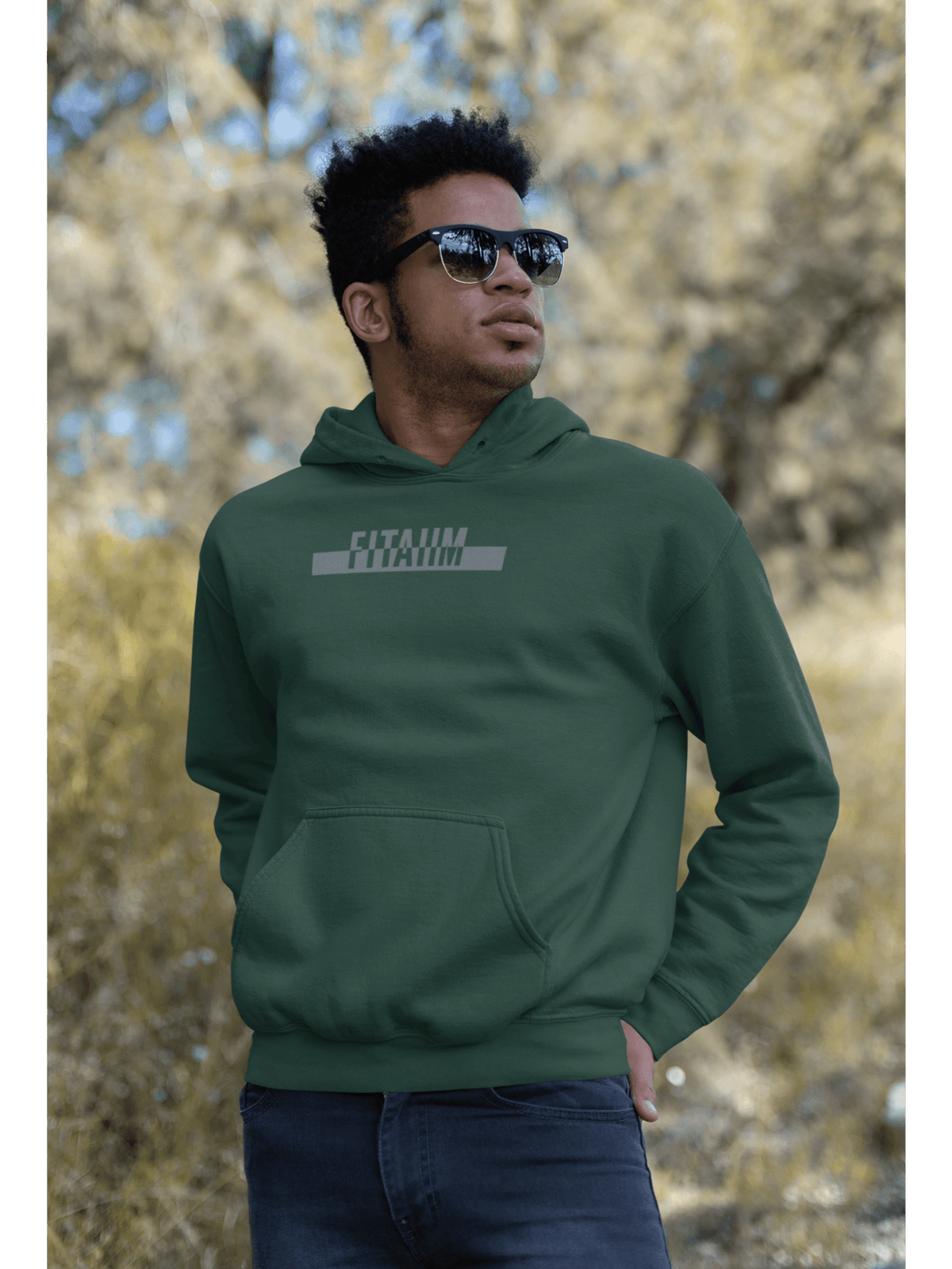 Power Hoodie Bottle Green - Fitaiim