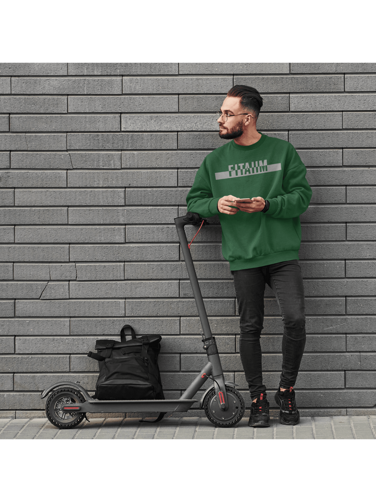 Power Oversized Sweatshirt Bottle Green - Fitaiim