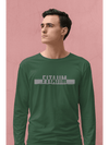 Power Round Neck Full Sleeve T-Shirt Bottle Green - Fitaiim