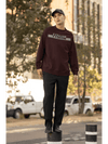 Power Oversized Sweatshirt Maroon - Fitaiim