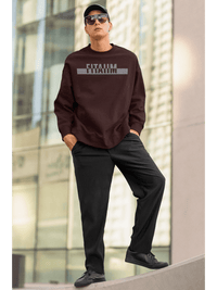 Power Oversized Sweatshirt Maroon - Fitaiim
