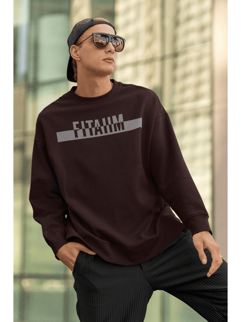 Power Oversized Sweatshirt Maroon - Fitaiim