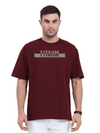 Power Oversized T-Shirt Maroon - Fitaiim
