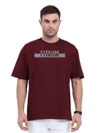 Power Oversized T-Shirt Maroon - Fitaiim
