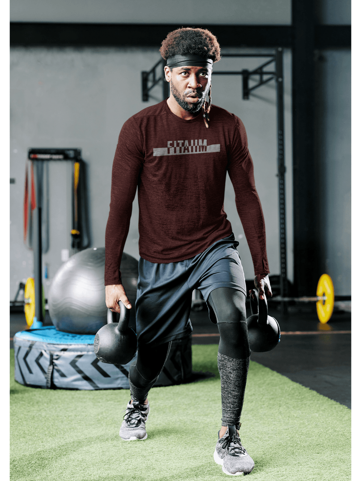 Power Round Neck Full Sleeve T-Shirt Maroon - Fitaiim