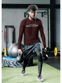 Power Round Neck Full Sleeve T-Shirt Maroon - Fitaiim