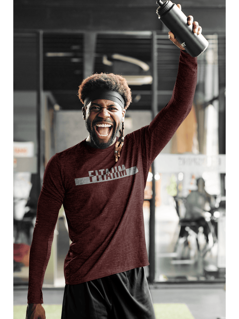 Power Round Neck Full Sleeve T-Shirt Maroon - Fitaiim