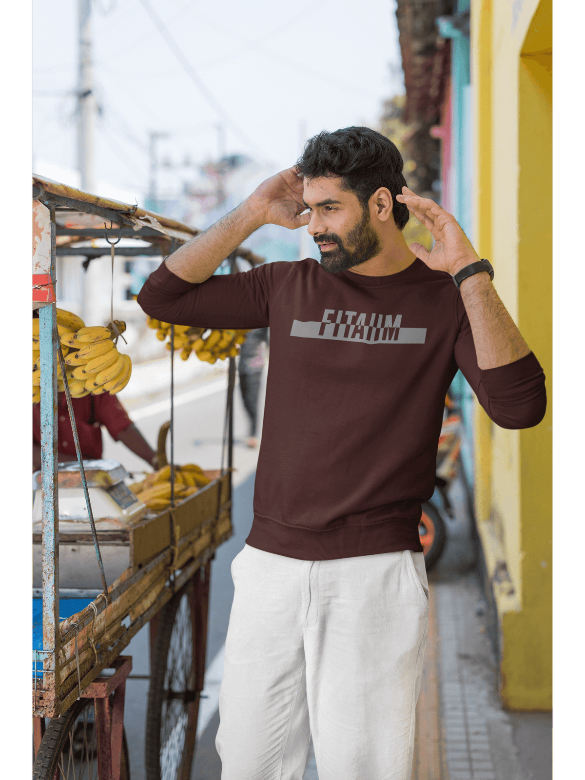 Power Sweatshirt Maroon - Fitaiim