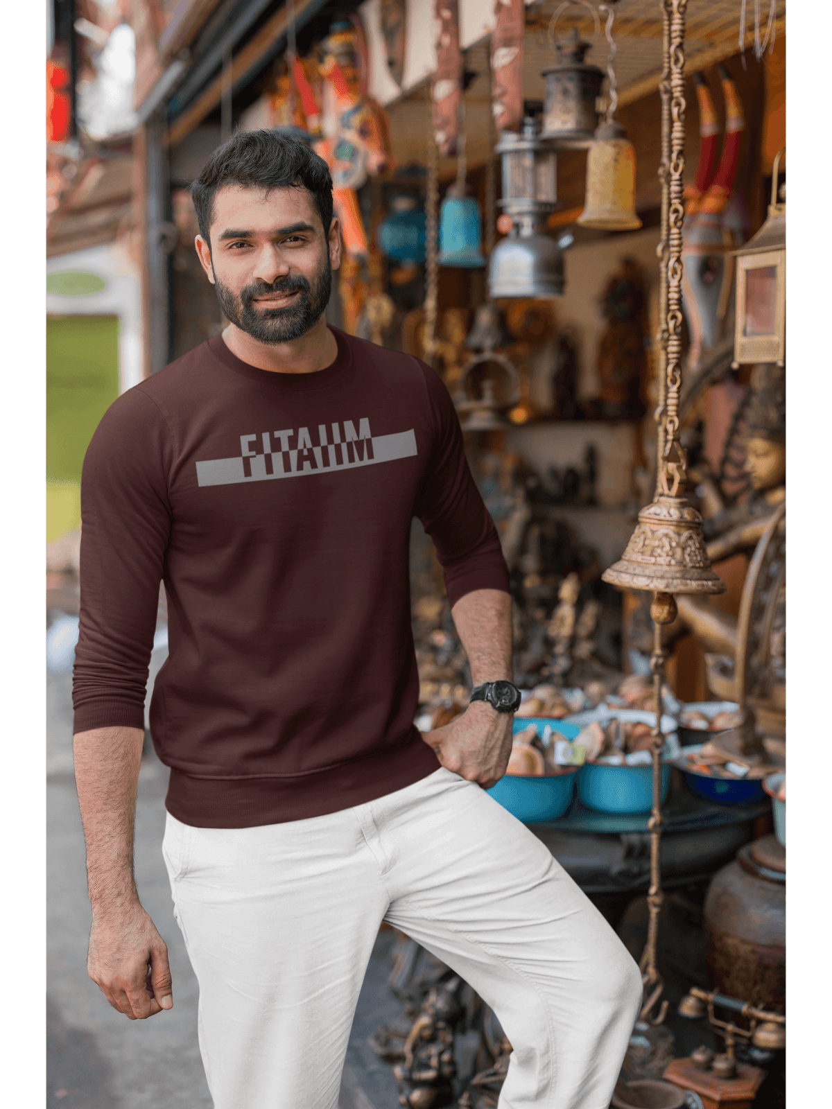 Power Sweatshirt Maroon - Fitaiim