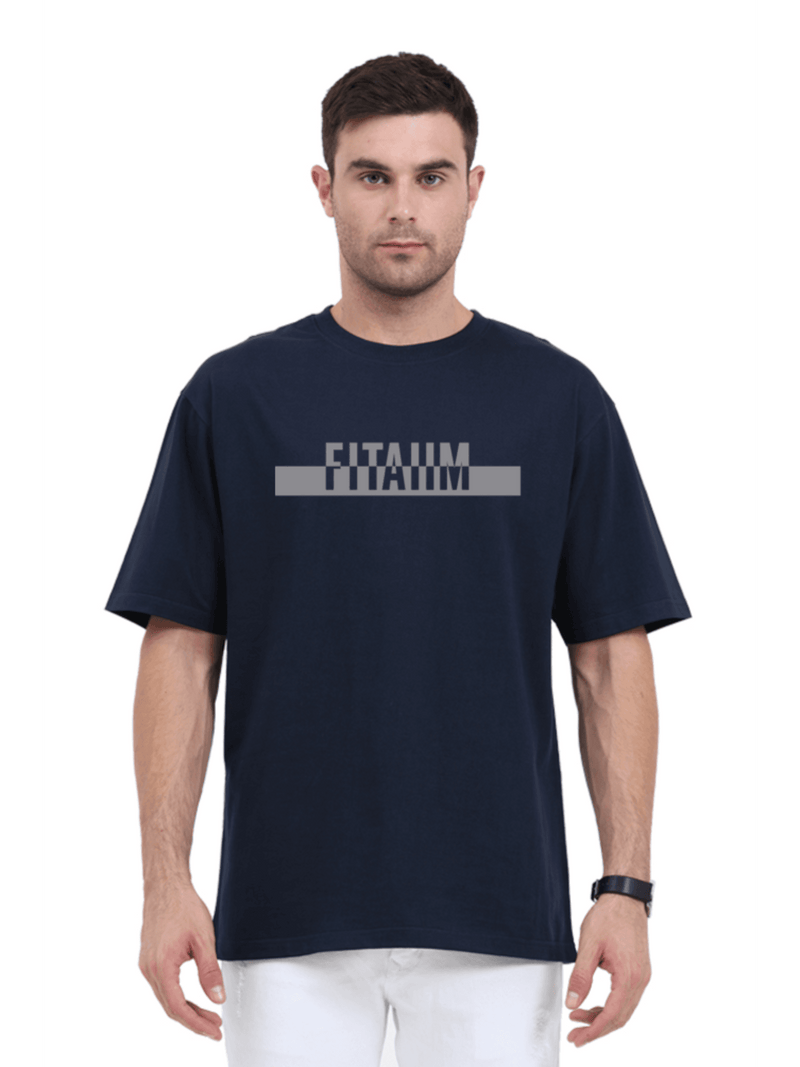 Power Oversized T-Shirt Navy Blue - Fitaiim