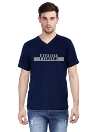 Power V-Neck T-shirt Navy Blue - Fitaiim