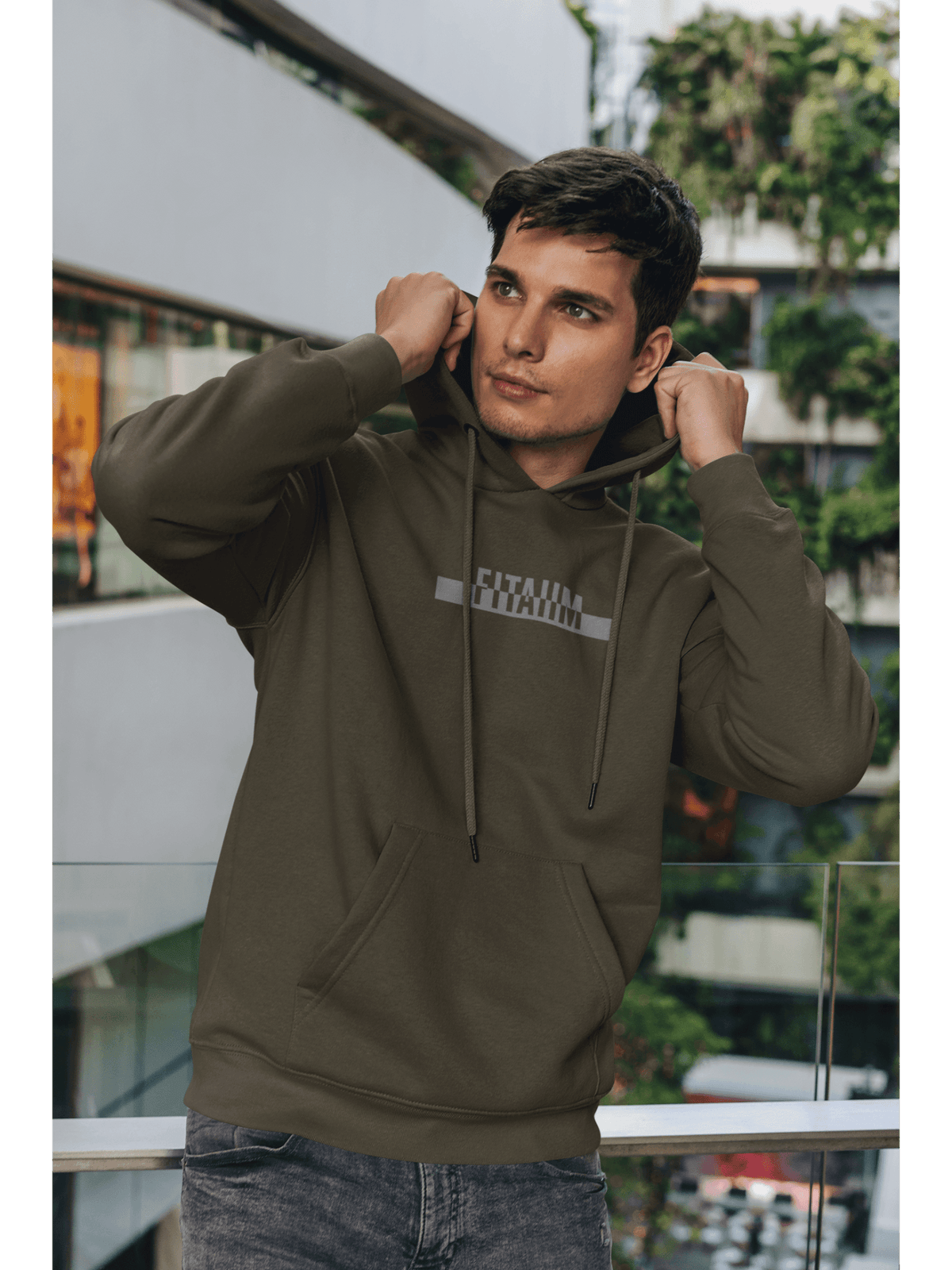 Power Hoodie Olive Green - Fitaiim