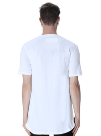 Power Longline Curved T-Shirt White - Fitaiim